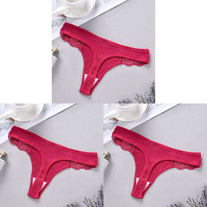 3 Pack Cotton Mix Antibacterial Women's Panties G-string Quick Drying Soft Underwear Breathable Panty The Clothing Company Sydney
