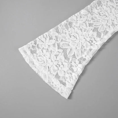 Lace Patchwork Waist Wrap A-line Mini Autumn Winter Dress Backless Club Party Evening Dresses - The Clothing Company Sydney