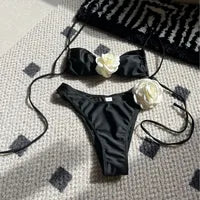 Women's White Bikini Low Waist Lace-up Swimsuit Two-piece Set Swimwear - The Clothing Company Sydney