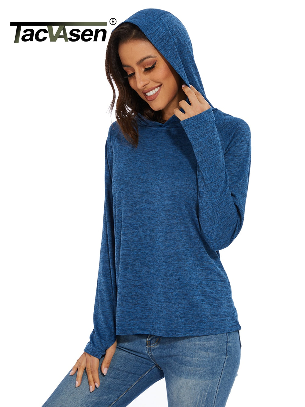 UPF50+ Breathable Long Sleeve Hoodie T-shirts Women's Sun/UV Protection Casual Hooded T shirts Outdoor Sports Pullover The Clothing Company Sydney