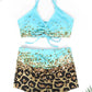 3 Pieces High Waist Bikini Printed Swimsuit Swimwear Beachwear