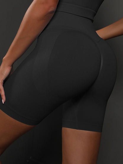 2 Piece Seamless Yoga Set Gym Sportswear Sport Top and High Waist Short Suit Fitness Workout Butt Lifting Short Tight Suit The Clothing Company Sydney