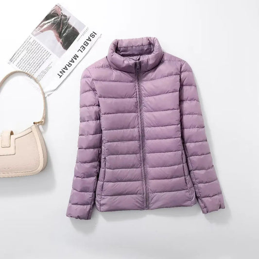 Women Spring Jacket Fashion Short Ultra Lightweight Packable Puffer Coats 15 Colors Female Down Warm Korean Slim Fit Parkas 5XL The Clothing Company Sydney