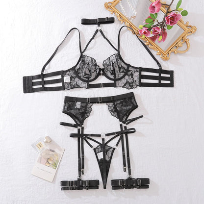 5 Piece Lingеrie Set Halter Bra Push Up Underwear G String Costume Fantasy Intimate Outfits The Clothing Company Sydney