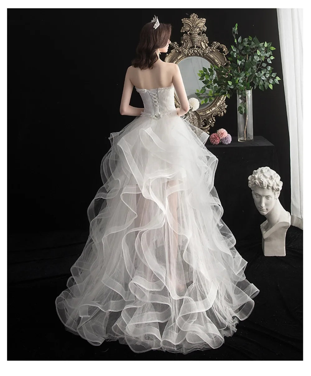 Long Back Light Wedding Dress Princess Fluffy Trailing Cake Skirt  Wedding Dress The Clothing Company Sydney