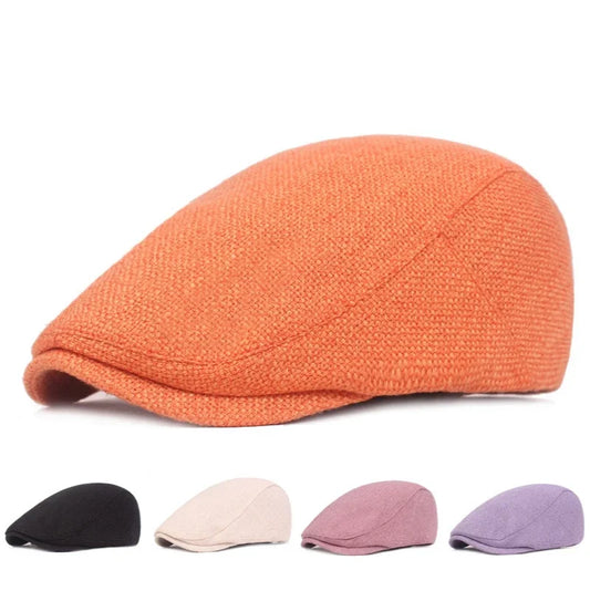 Retro Men's Hats Retro Berets Hat for Women Cotton Flat Ivy Newsboy Caps Casual Artist Peaked Cap - The Clothing Company Sydney