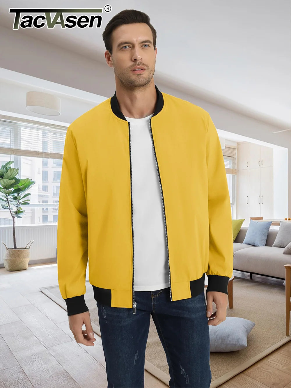 Lightweight Bomber Jackets Men's Waterproof Casual Jacket Outdoor Basketball Coats With Pocket Windbreaker - The Clothing Company Sydney