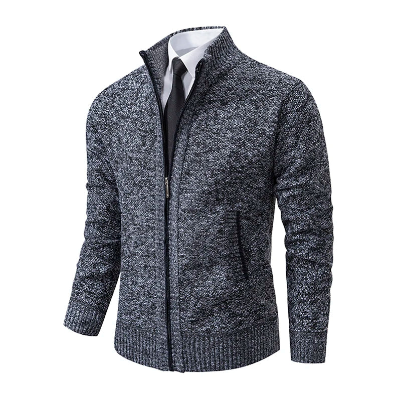 Men's Casual Stand Collar Sweater Zipper Cardigan The Clothing Company Sydney