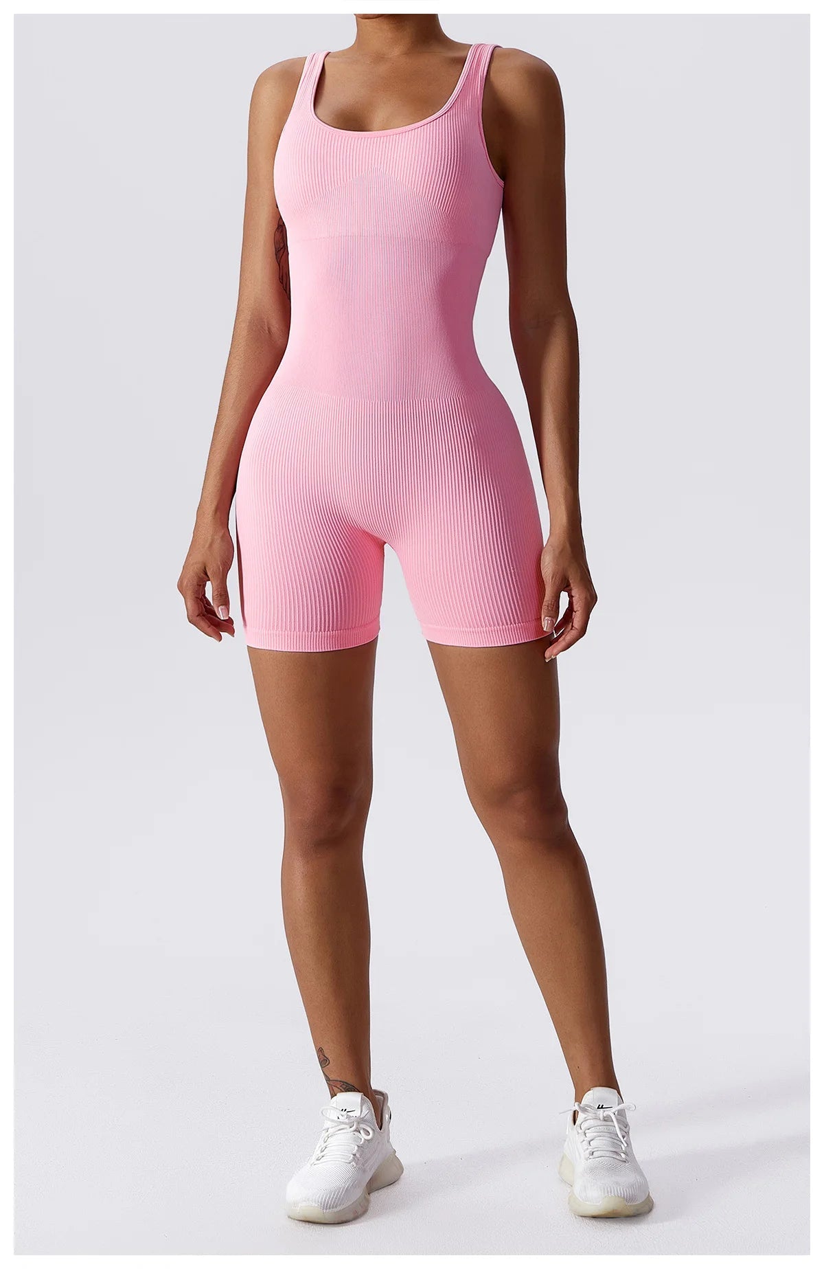 Women's Yoga Rompers One Piece Seamless Ribbed Jumpsuit Padded Sports Bra Romper Fashion Fitness Sportwear The Clothing Company Sydney