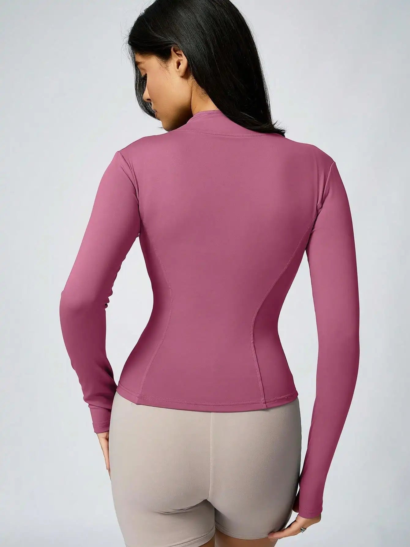 Women's Zipper Turtleneck Sports Long-Sleeve Sports Top, Gym Wear Ladies' Sportswear for Indoor Outdoor Jacket The Clothing Company Sydney