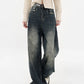 Women's Streetwear Retro High Waist Jeans Loose Wide Leg Denim Trousers Y2K Baggy Pants