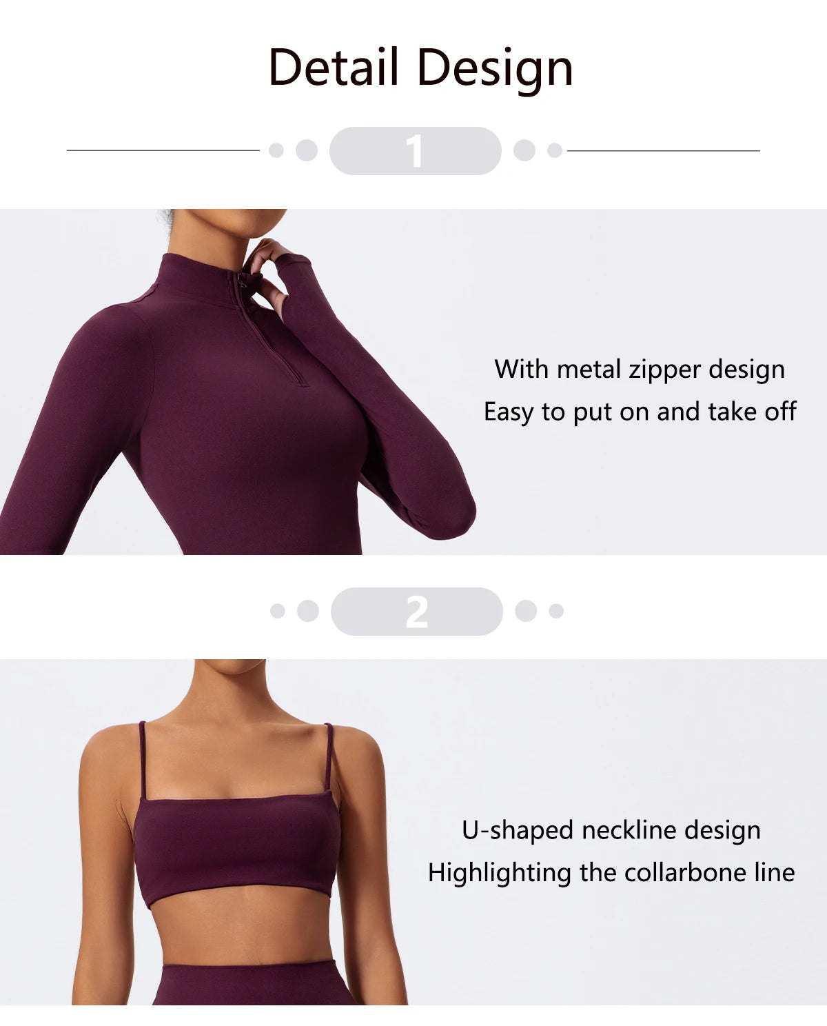 2 Piece Sports Suit Women Half Zipper Long Sleeves Slim Yoga Set Flared Activewear Gym Workout Sportswear The Clothing Company Sydney