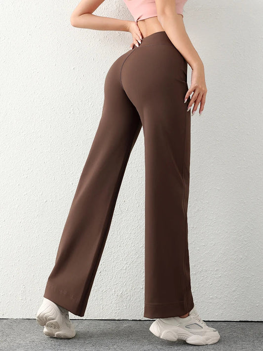 Women's Casual Loose Straight Running Sweatpants Wide Leg Drawstring Design With Side Pockets Leggings Yoga Pants The Clothing Company Sydney