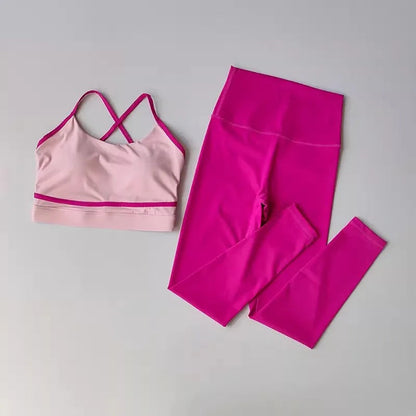 Women's Workout Set 2 Piece High Waist Yoga Leggings Sports Bra Set Gym Suit Activewear Sports Fitness Set Sports Suit The Clothing Company Sydney