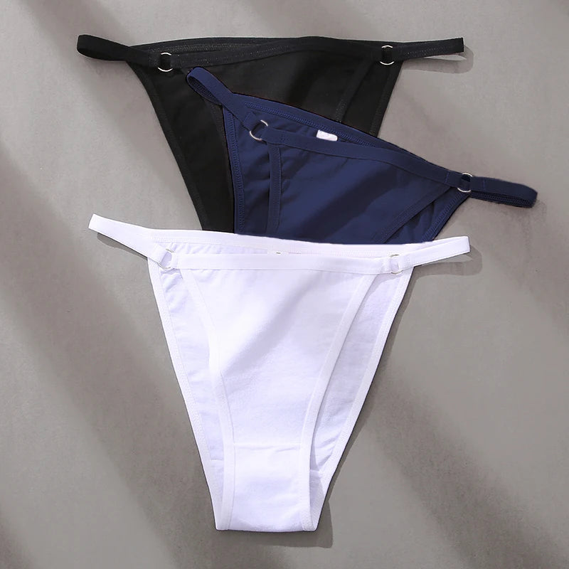 3 Pack Women's Cotton Panties Low Waist Bikini Briefs Ladies Underwear Soft Solid Underpants Lingerie The Clothing Company Sydney