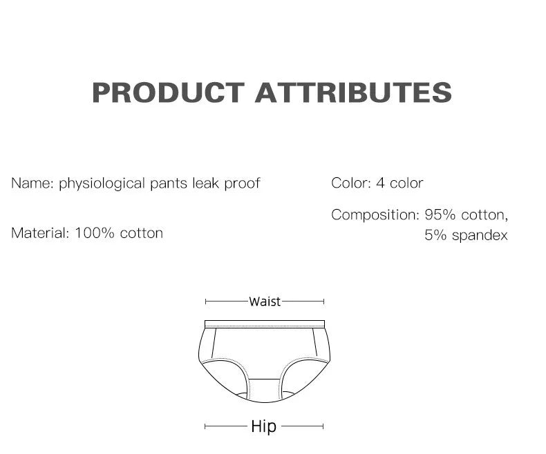 Menstrual Period Underwear for Women Mid Waist Postpartum Ladies Panties Menstrual Leak proof Bikini Bottoms Briefs The Clothing Company Sydney