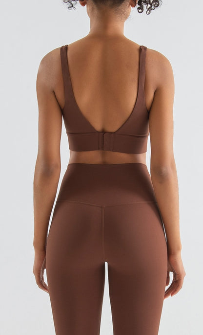 Women's Sports Bra Yoga Underwear Fixed Chest Pad Crop Tops Gym Sports Bras Shockproof Fitness Push Up Workout Bralette The Clothing Company Sydney