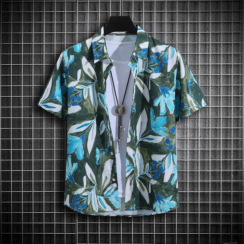 Men's Tropical Short Sleeve Printed Shirt  Unisex  Casual Tops - The Clothing Company Sydney