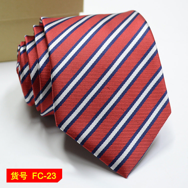 Men's Jacquard Ties – 7-8cm Floral & Solid Neckties The Clothing Company Sydney