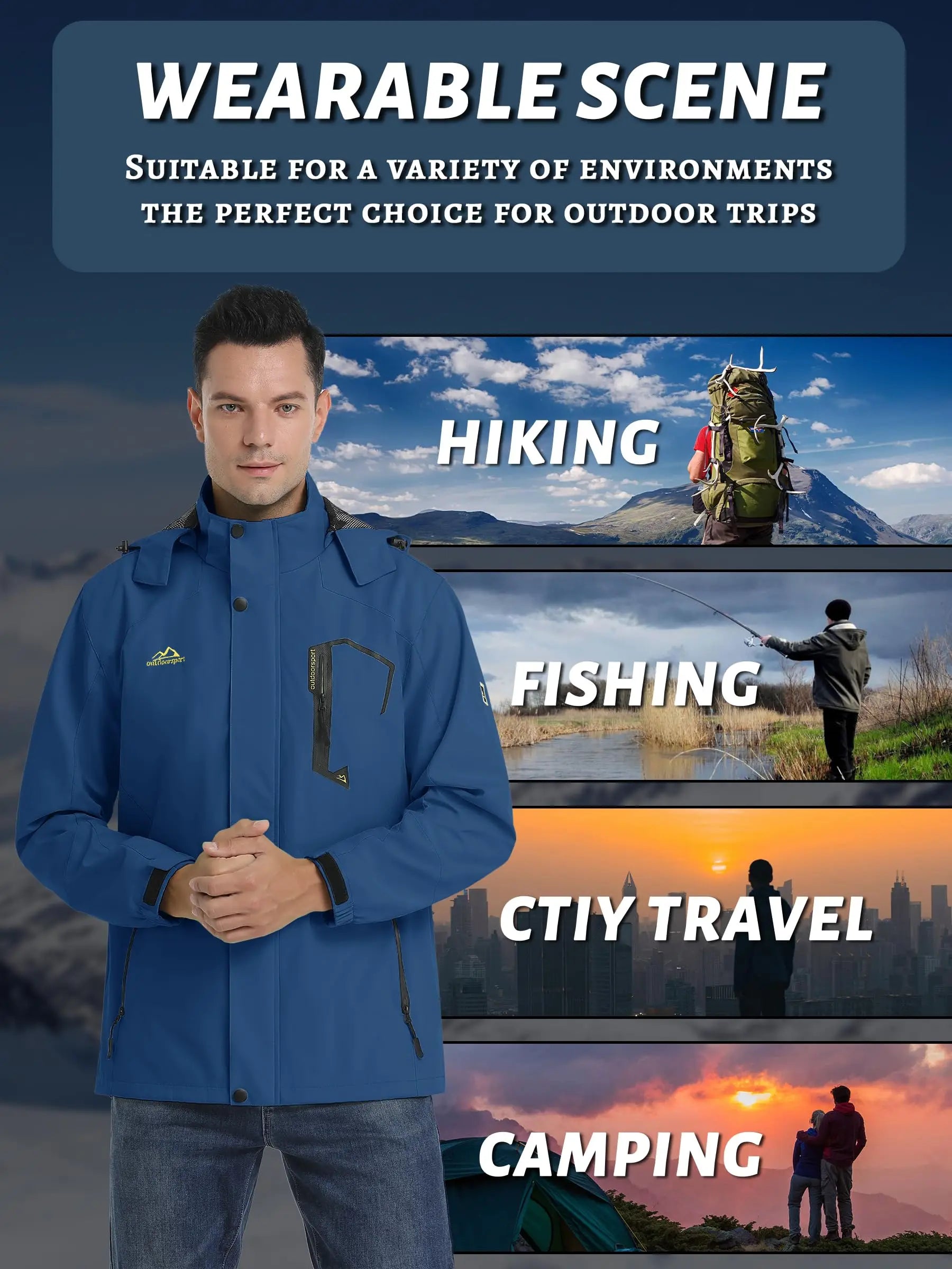 Spring Autumn Lightweight Jackets Mens Mesh Lined Waterproof Rain Jacket Outdoor Fishing Hiking Jacket Male Windbreaker - The Clothing Company Sydney