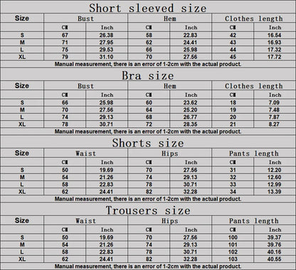 2 Pieces Yoga Gym Clothes Sportswear Suits Women Fitness Short Sleeve Crop Top Sports Bra Gym Leggings Bike Short Set The Clothing Company Sydney