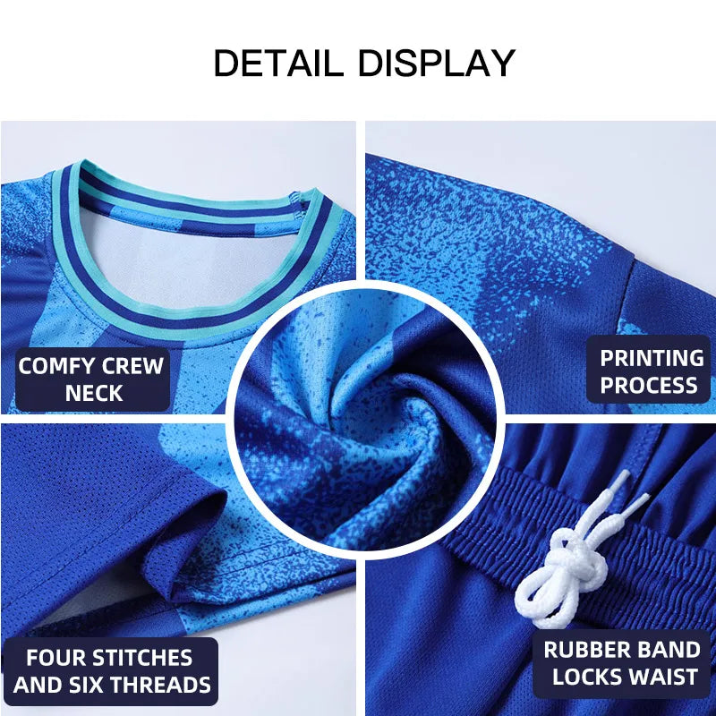 Adult Kids Customised Football Jerseys Soccer Uniform Mem Women Team Training Quick-Drying Sportswear  Futsal Tracksuit Outfit