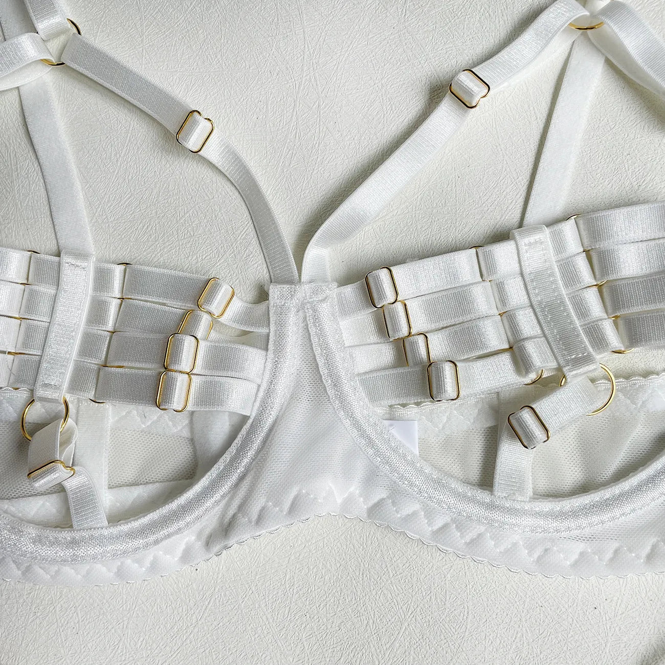5-Piece Costume Hollow Underwear Sensual Open Bra Outfits Lingerie Set - The Clothing Company Sydney