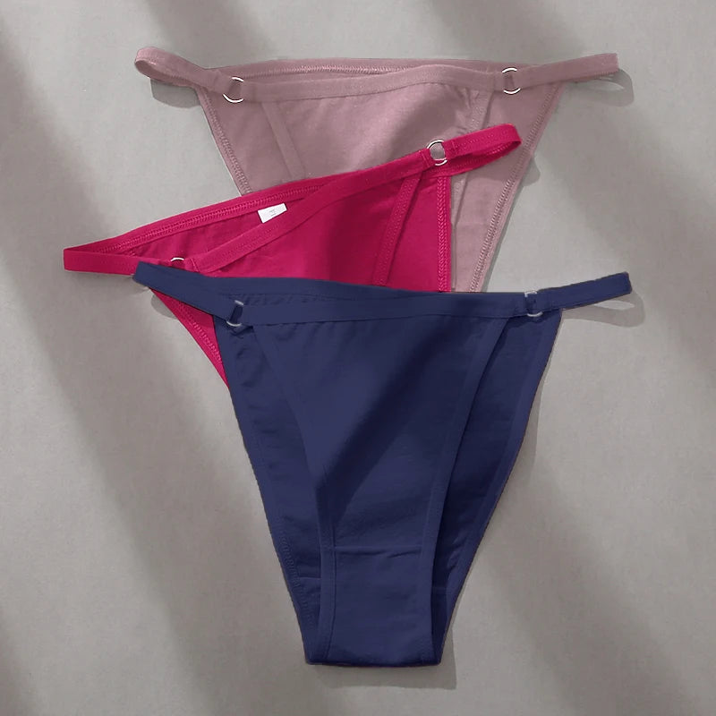 3 Pack Women's Cotton Panties Low Waist Bikini Briefs Ladies Underwear Soft Solid Underpants Lingerie The Clothing Company Sydney
