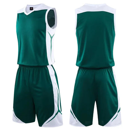 2 Piece Sportswear Basketball Jersey Shorts Set Blank custom Men Women Kids Basketball Uniforms - The Clothing Company Sydney