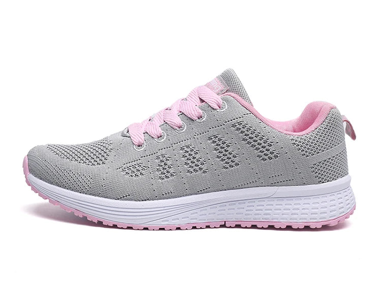 Women's Flats Fashion Lightweight Lace Up Round Toe Sneakers Walking Shoes - The Clothing Company Sydney