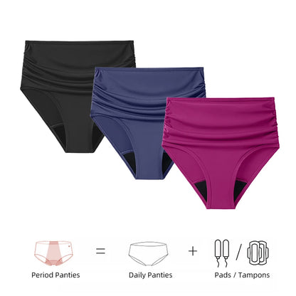 4-Layer Leak Proof Period Swimwear Bikini Bottoms Absorbent Beachwear Panties Plus Size Menstrual Swimsuit - The Clothing Company Sydney