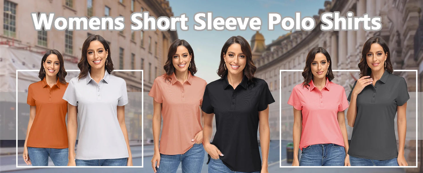 Summer UPF 50+ Short Sleeve Shirts Women's Sun Protection T-shirts Quick Dry 4 Buttons Tennis Workout Tee Golf Pullovers The Clothing Company Sydney