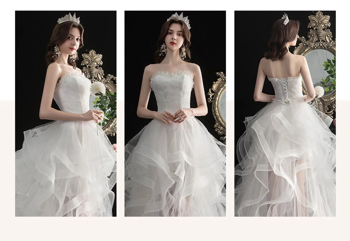 Long Back Light Wedding Dress Princess Fluffy Trailing Cake Skirt  Wedding Dress The Clothing Company Sydney