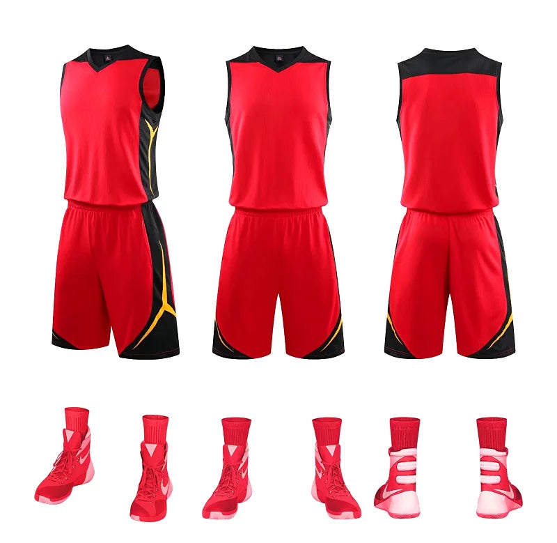 2 Piece Sportswear Basketball Jersey Shorts Set Blank custom Men Women Kids Basketball Uniforms - The Clothing Company Sydney