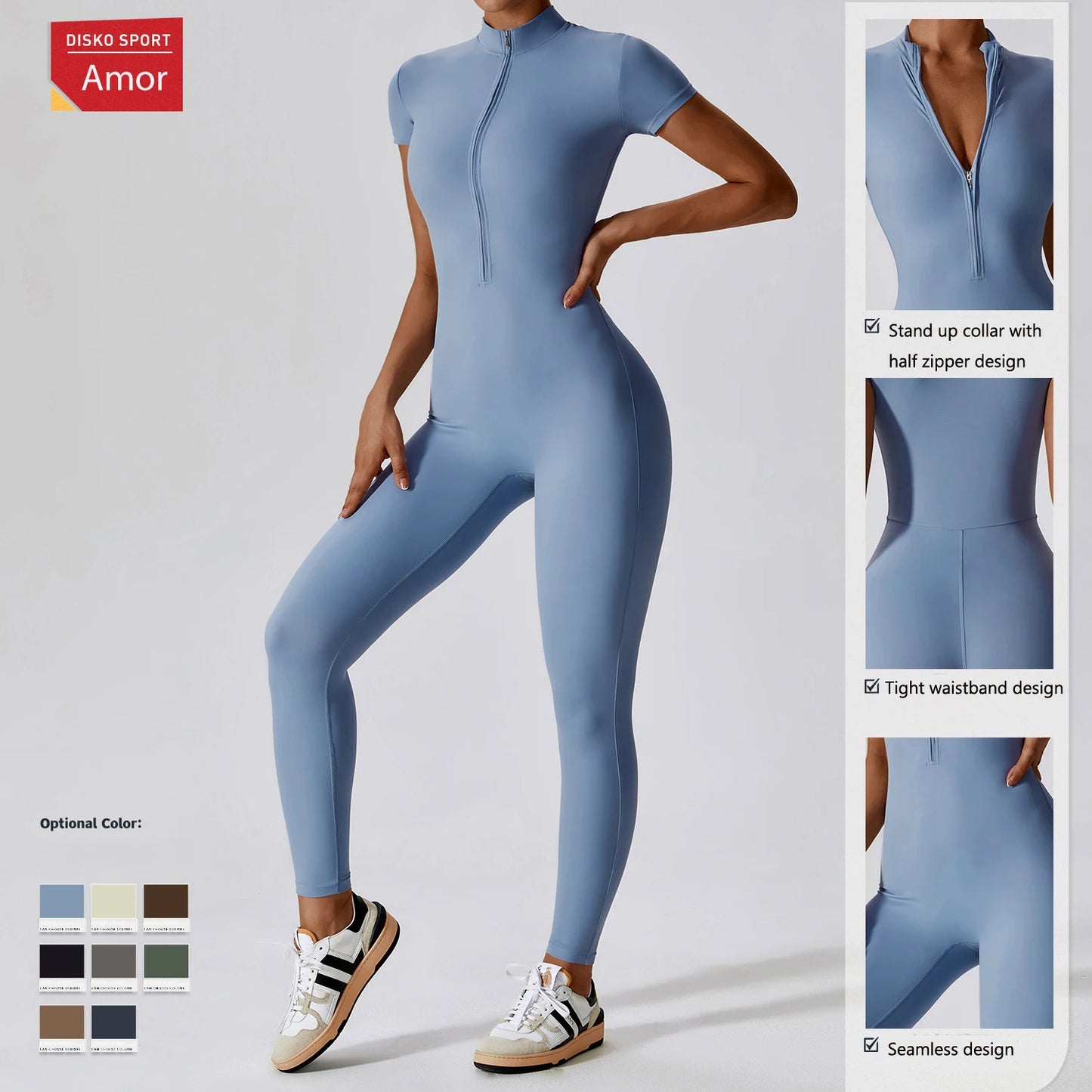 Women's One-piece Yoga Pants Short/Long-sleeved Warm ski Overalls Outerwear High Elastic Cycling Bodybuilding Bodysuit - The Clothing Company Sydney