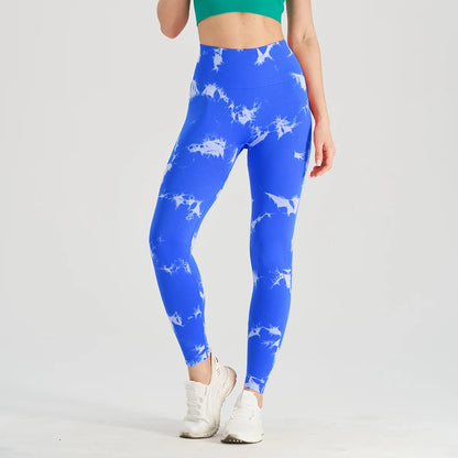Seamless Tie Dye Bleach Sport Leggings Women Push Up Elastic Yoga Pants Fitness Gym Workout Tights Running Leggings The Clothing Company Sydney
