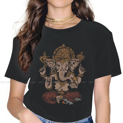 Women's Ganesha Art Girls T Shirt 3D Classic Female Tops Graphic Funny Tees Ladies Cotton T shirt - The Clothing Company Sydney