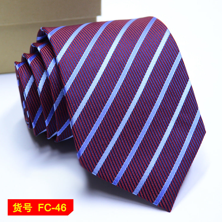 Men's Jacquard Ties – 7-8cm Floral & Solid Neckties The Clothing Company Sydney