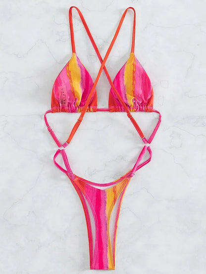 Extreme Mini Micro String Women Swimwear One Piece Swimsuit Female Cross Backless Monokini High Cut Bathing Suit The Clothing Company Sydney