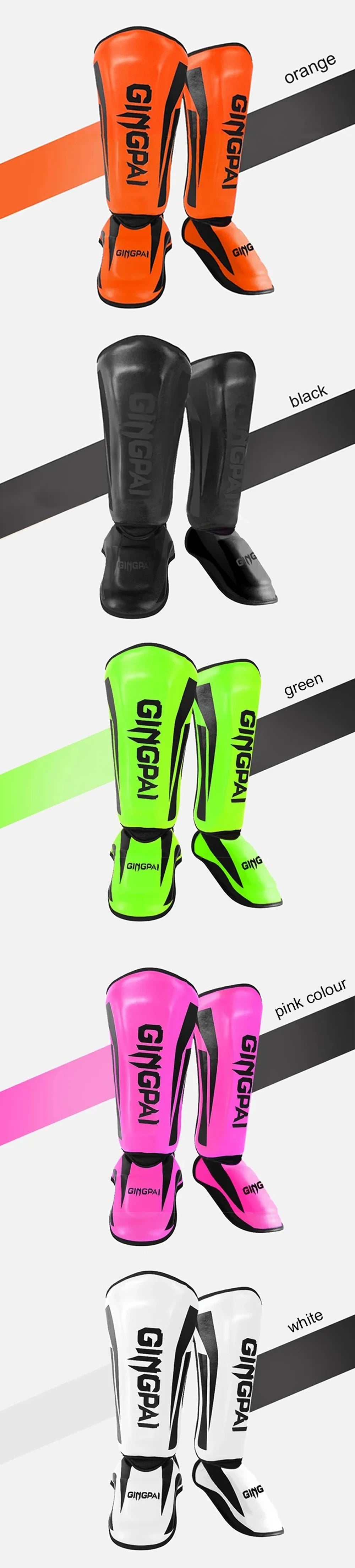 Muay Thai Kickboxing Boxing Shin Guard Pads Martial Arts Leg Protector Taekwondo Ankle Guards - The Clothing Company Sydney