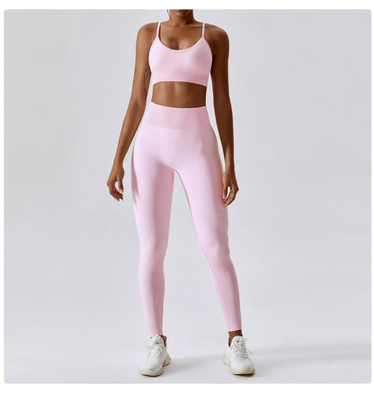 Seamless Athletic Wear Women Yoga Set 2 Piece Workout Tracksuit Sport Bra Gym Suits Fitness High Waist Running Leggings Sports Sets The Clothing Company Sydney