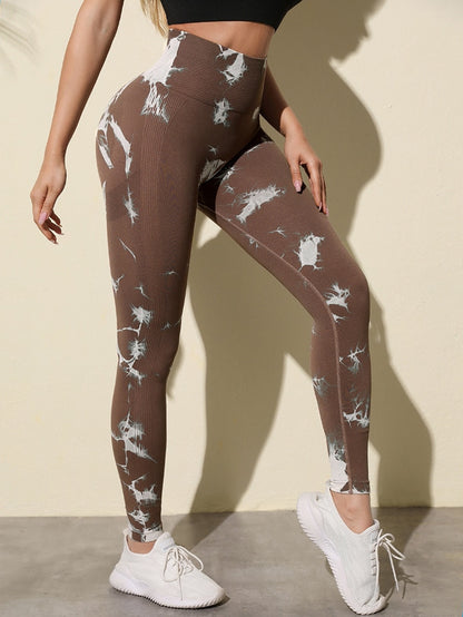 Marbling Tie-Dye Yoga Pants Sports Leggings Exercise Running Fitness High Waist Seamless Gym Leggings Women's Workout Tights The Clothing Company Sydney