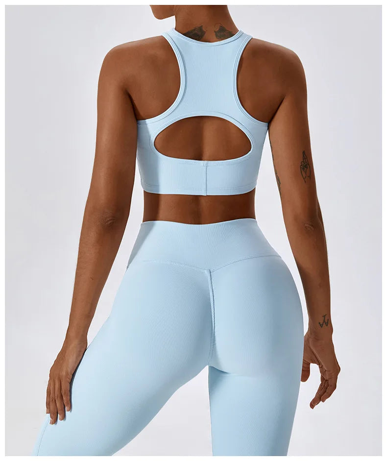 Women's Sport Bras Gym High Intensity  Running Yoga Beautiful Back Dry Bras Shockproof Rib Workout Bra Seamless Fitness Top The Clothing Company Sydney