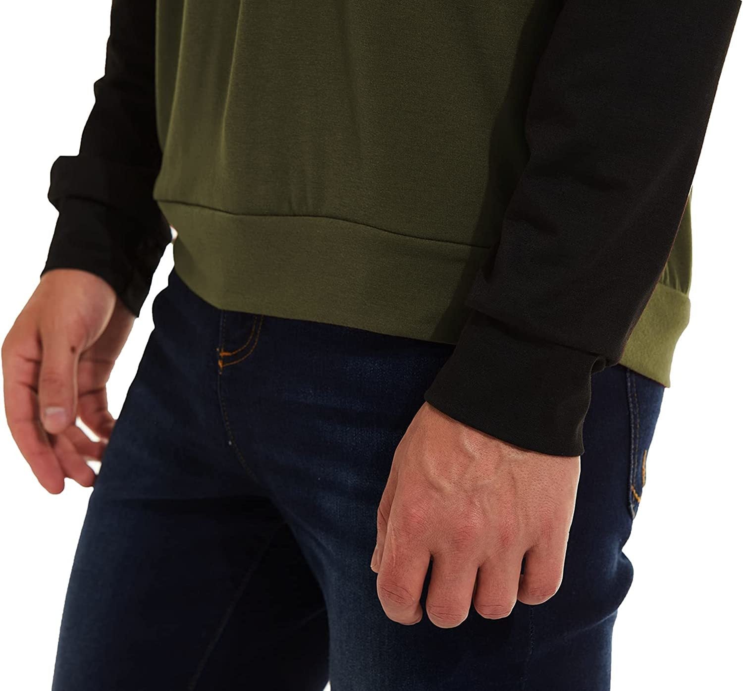 Men's Hoodies Sweatshirts Long Sleeve Solid Patchwork Single Breasted Drawstring Lightweight Casual Street Home Clothing Top The Clothing Company Sydney