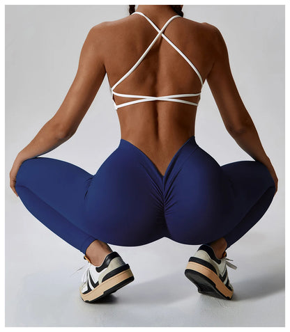 Seamless Yoga Pants Women's V Shaped Push Up Fitness High Waist Gym Running Workout Sports Yoga Tight Leggings - The Clothing Company Sydney