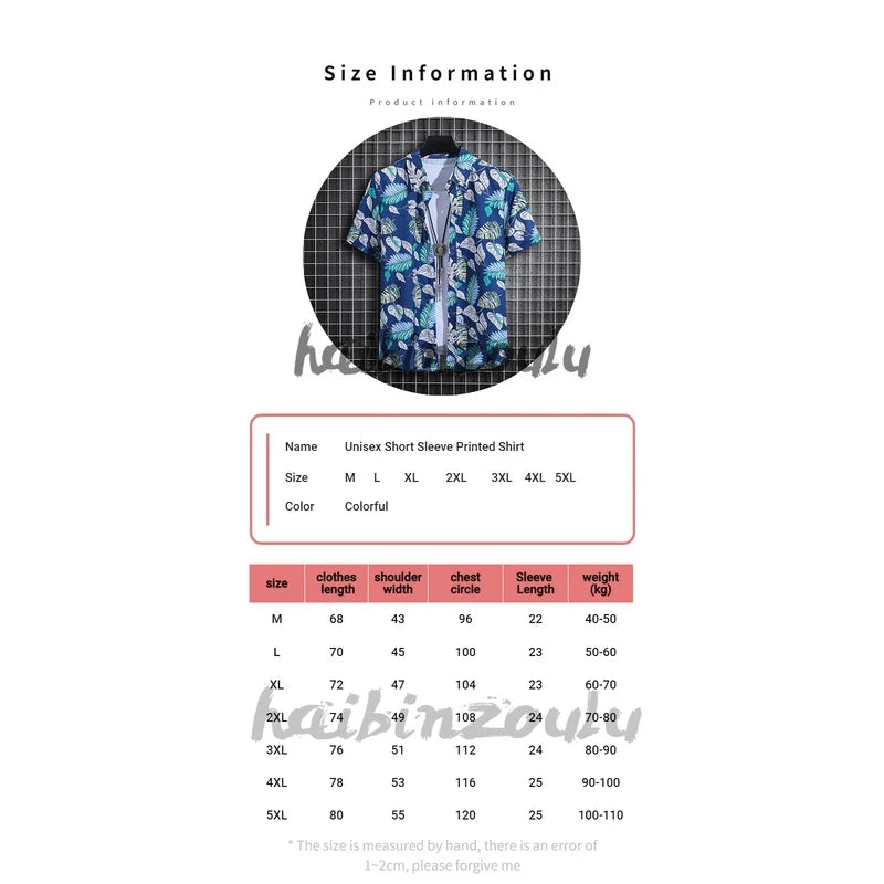 Men's Summer Short Sleeve Printed Shirt Thin Beach Shirt Men's Clothing Turtle Neck Polo  Shirt Casual Top - The Clothing Company Sydney