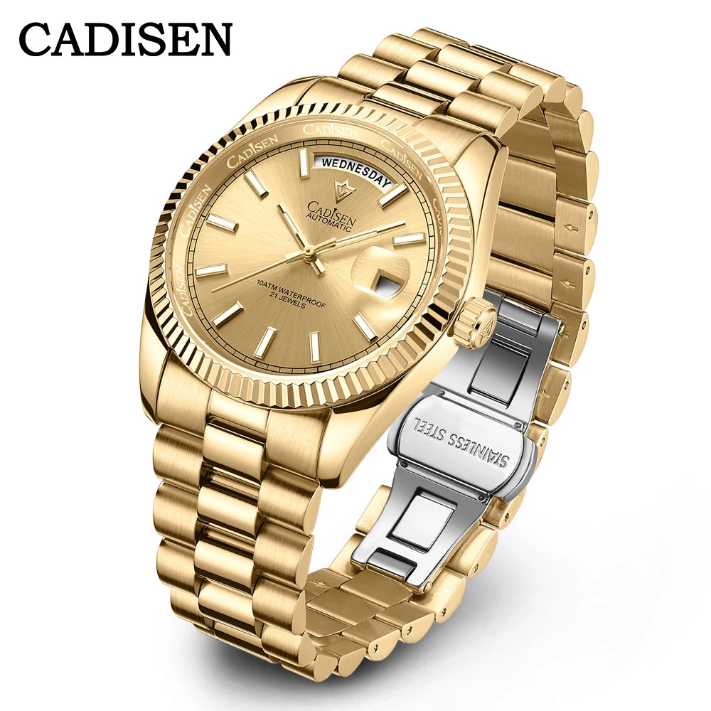 Cadisen DD40 Mens Luxury Automatic AR Sapphire Glass Mechanical Wristwatch 10Bar Miyota 8285 Movt Watch - The Clothing Company Sydney