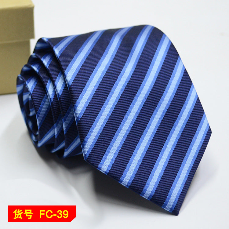 Men's Jacquard Ties – 7-8cm Floral & Solid Neckties The Clothing Company Sydney