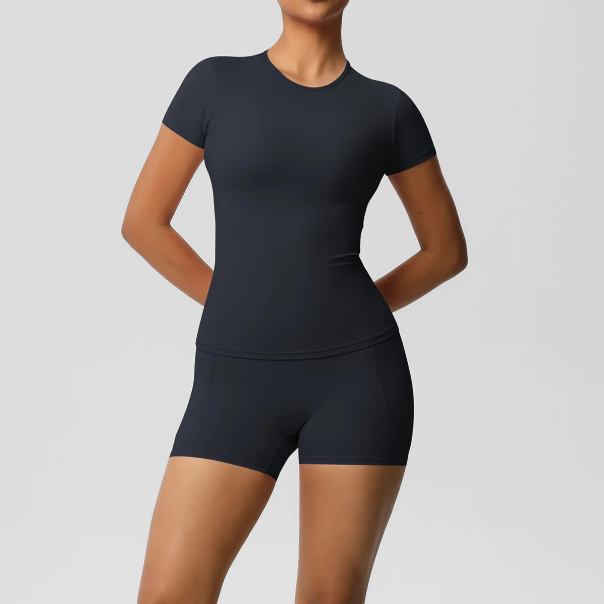 Workout Sportswear 2 Piece Piece Female Yoga Shirt Push Up Workout Clothes Outdoors Sport  High Waist  Fitness Sport Shorts - The Clothing Company Sydney