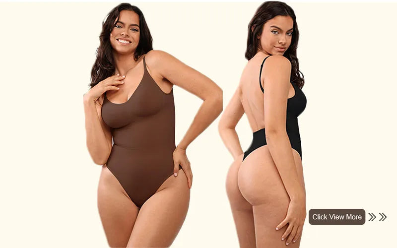Ribbed Jumpsuit Daily Shaper Bodysuits Compression Open Crotch Shapewear Suit Playsuit - The Clothing Company Sydney
